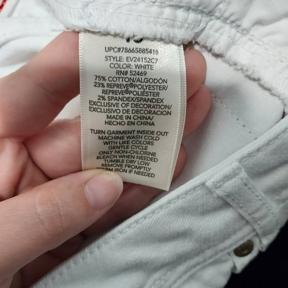 EV1 Authentic Alex Relaxed Vintage White Denim w/ Trim Mini Skirt in Size 18 - Picture 11 of 11